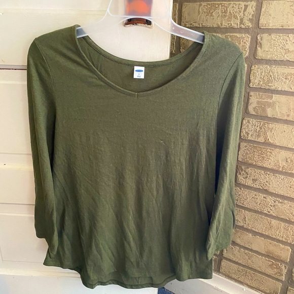Green long sleeve shirt with bow detail - Picture 1 of 2